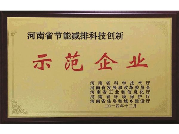 節(jié)能減排示范企業(yè)